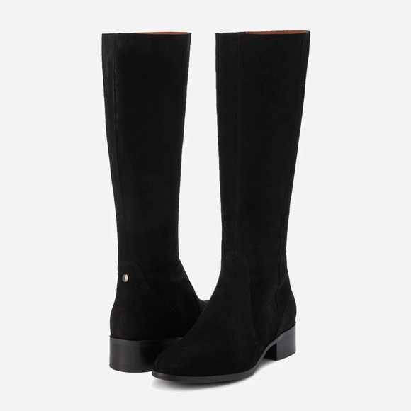 DuoBoots Haltham Standard Knee High Boots in Black Suede Sz 39 - Picture 13 of 13